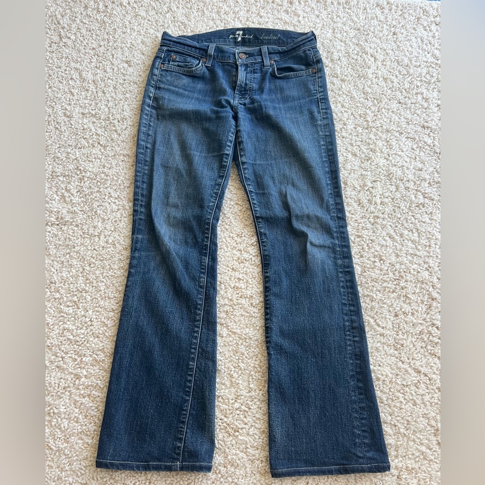blue bootcut jeans